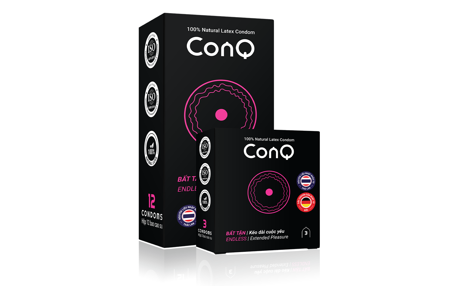 Bao cao su CONQ Bất Tận Khi được sử dụng đúng cách, bao cao su sẽ giúp tránh thai cũng như nguy cơ truyền nhiễm HIV (AIDS) và các bệnh lây nhiễm qua đường tình dục khác như: Giang mai, bệnh lậu, viêm gan B, nấm cổ tử cung, herpes,.. 